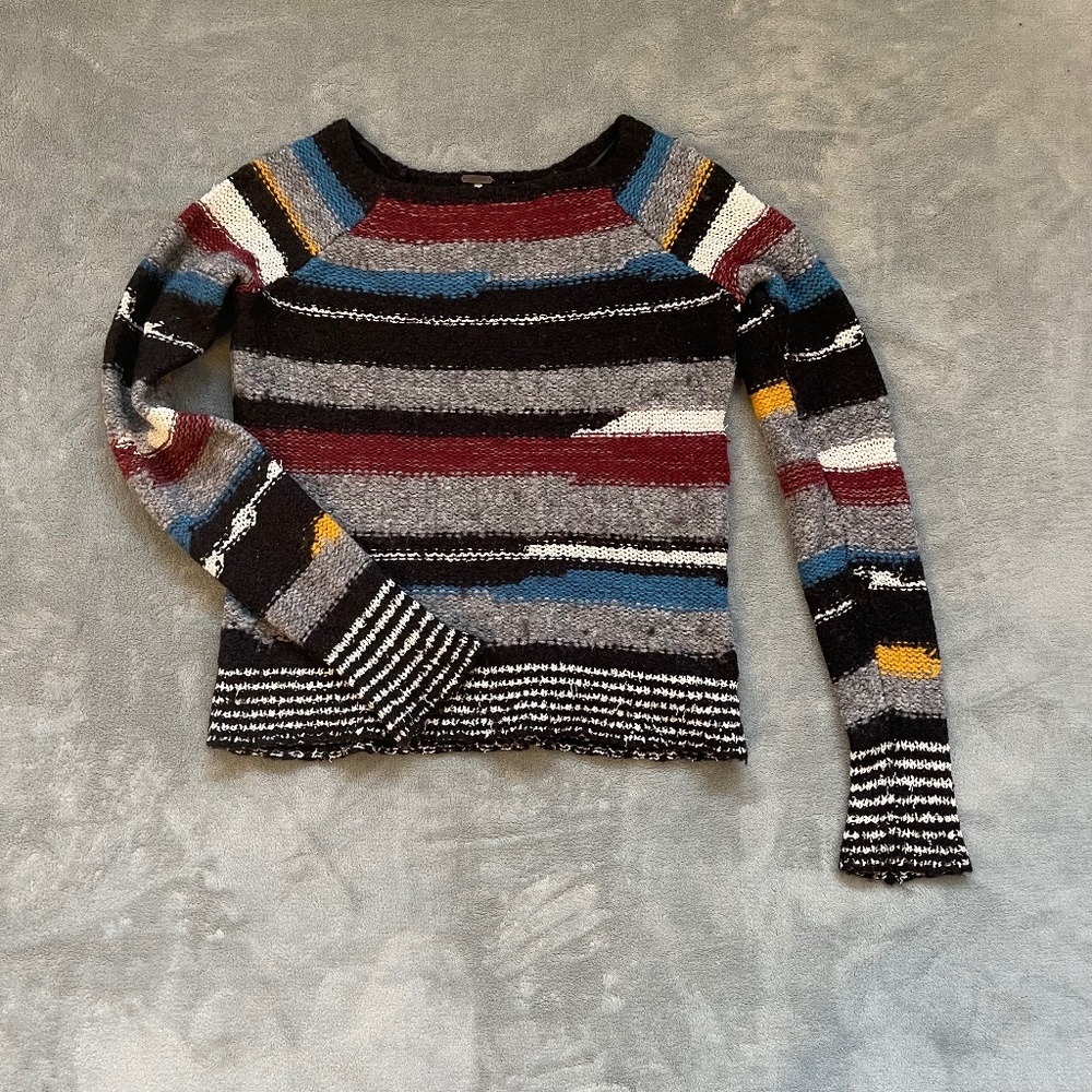 Free People Wool Blend Striped Sweater Women's XS